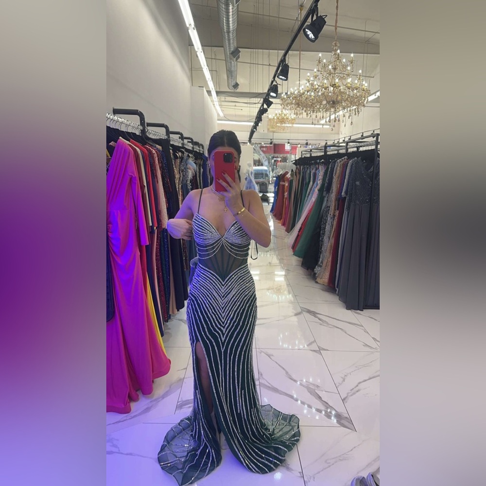 Emerald green maxi dress
